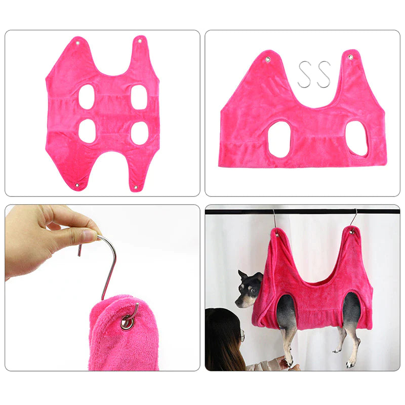 Portable Pet Grooming Hammock – Breathable Hanging Harness for Dogs & Cats, Grooming Helper (US)