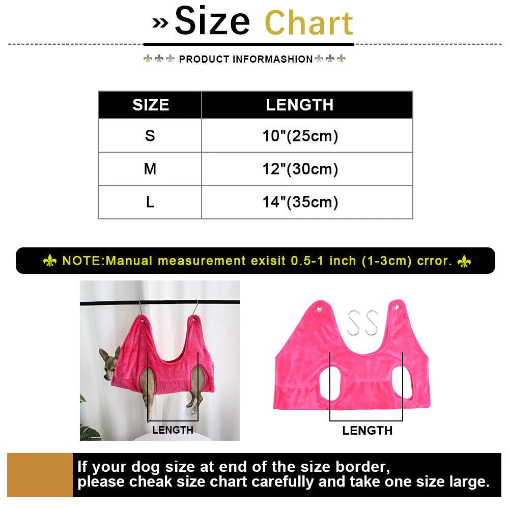 Portable Pet Grooming Hammock – Breathable Hanging Harness for Dogs & Cats, Grooming Helper (US)