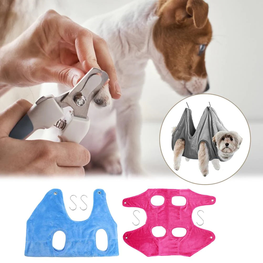 Portable Pet Grooming Hammock – Breathable Hanging Harness for Dogs & Cats, Grooming Helper (US)