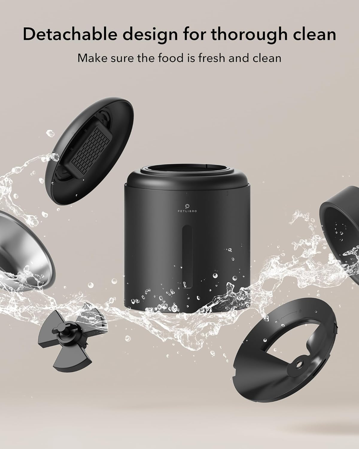 Automatic Cat Feeder Dog Food Dispenser Auto Timer Pet Feeding Tray, Low Food & Motion & Sound Alerts, 4L Basic